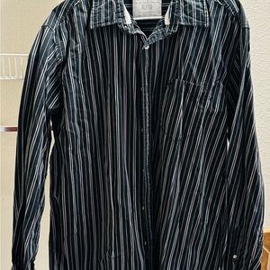 Men's Black Striped Shirt
